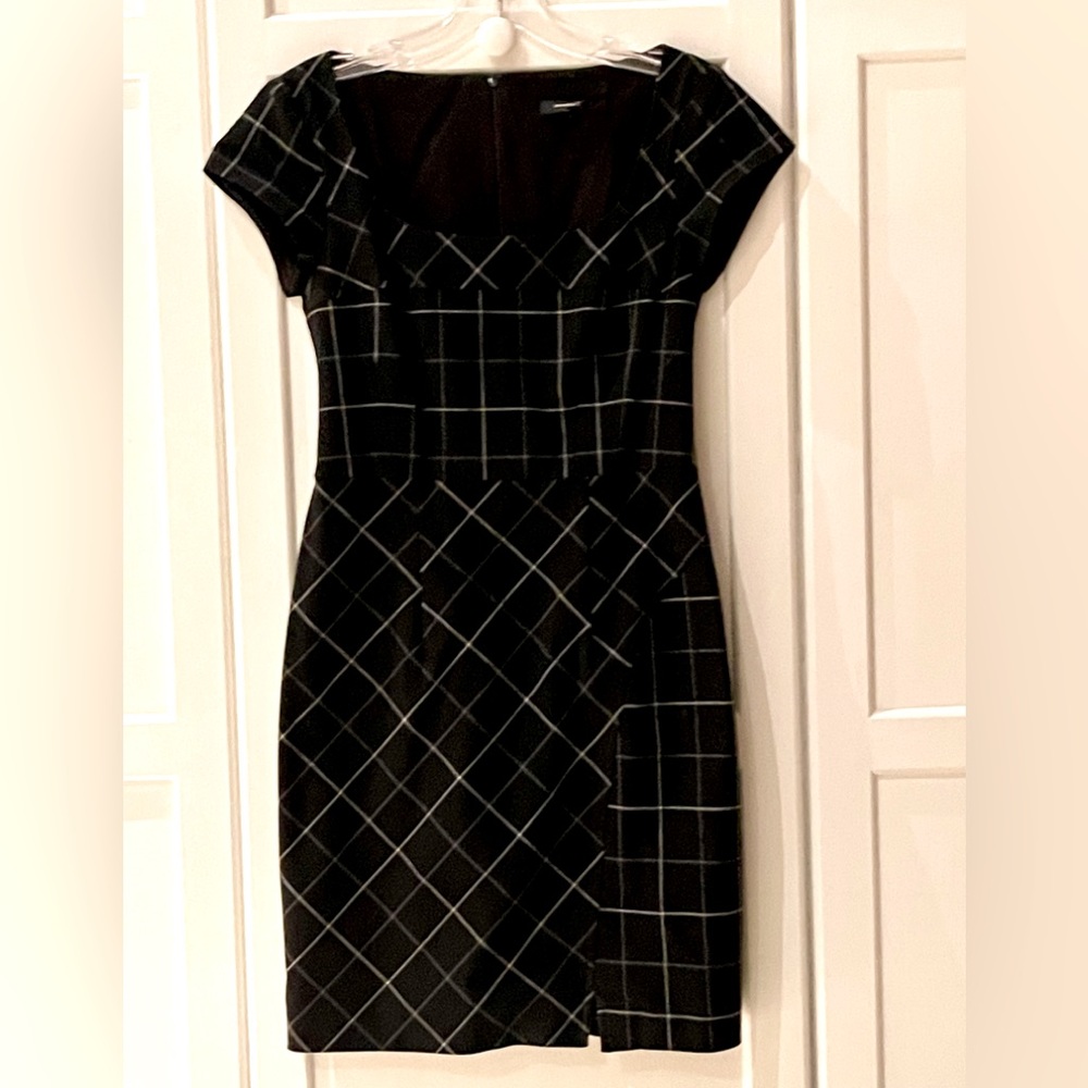 ❣️ Nanette Lepore Black Windowpane Dress